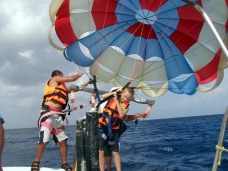 Parasailing in Cozumel