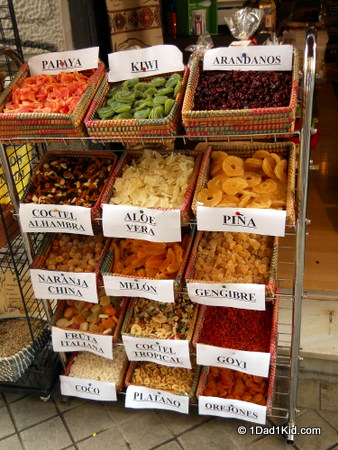 Dried fruits for sale, Granada, Spain