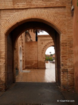 Outside the 800-year-old mosque