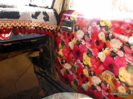 Interior of a petit taxi