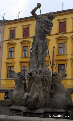 Olomouc's Poseidon fountain