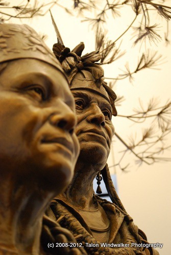 Statues in Native American museum