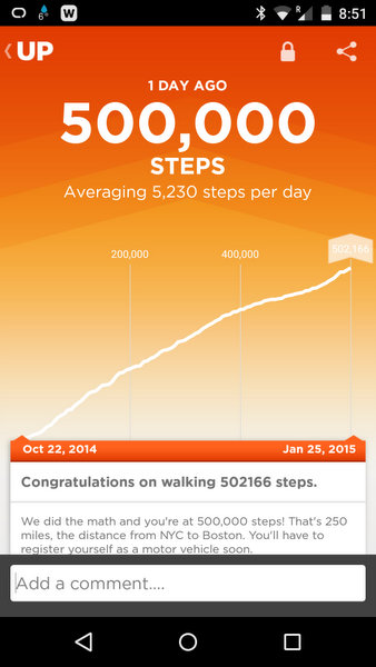 500,000 steps