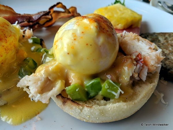 alaska cruise, breakfast, crab eggs benedict